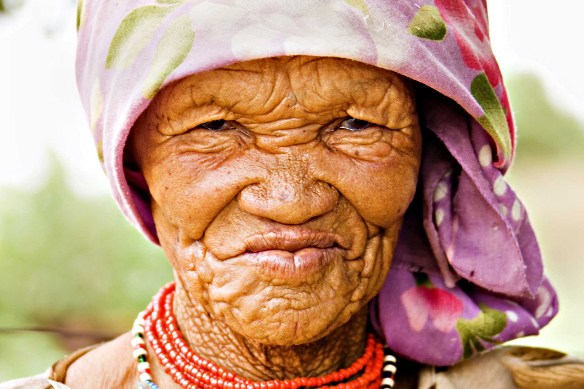 Old San Woman, Central Kalahari Game Reserve, Authentic Botswana Tours